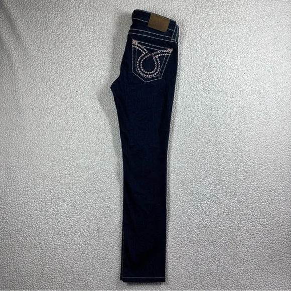 Big Star Liv Skinny Thick Stitch Jeans Women’s 26 R Stretch Dark Wash Low Rise - Picture 11 of 16